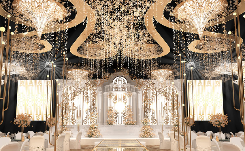 长宁花木兰喜事汇金色大厅效果展示